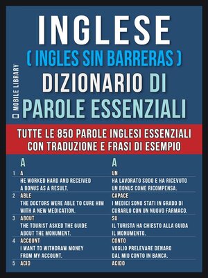 cover image of Inglese ( Ingles Sin Barreras )  Dizionario di Parole Essenziali